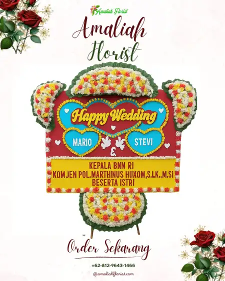 Papan Bunga Pernikahan Basa Ampek Balai Tapan